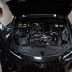 Lexus battery inspection by technican