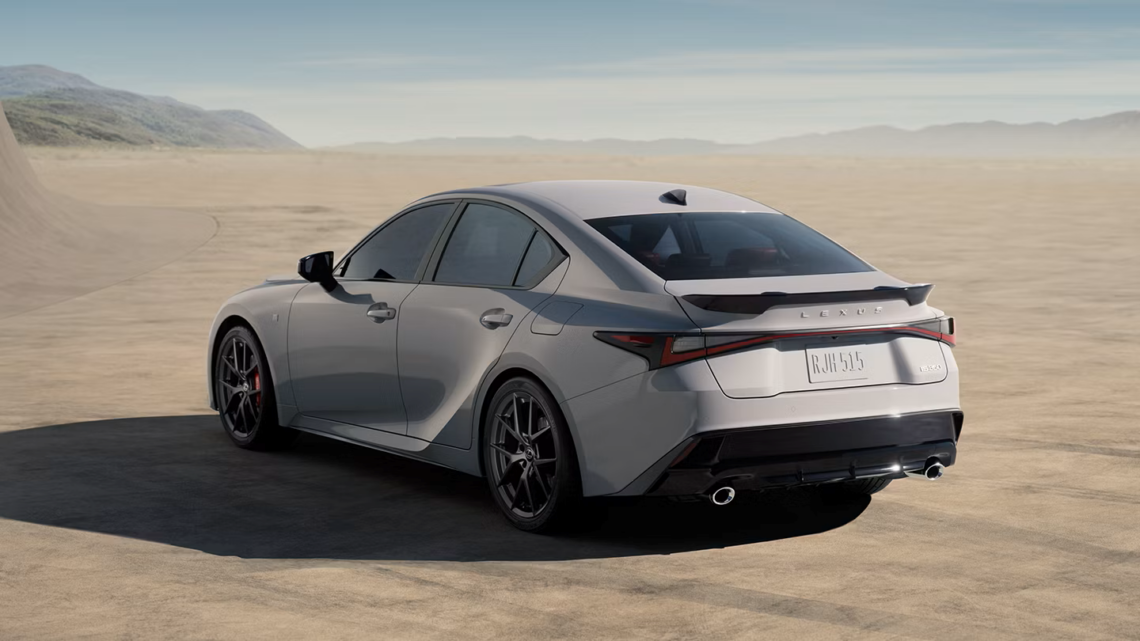 Iridium silver 2026 Lexus IS 350 parked