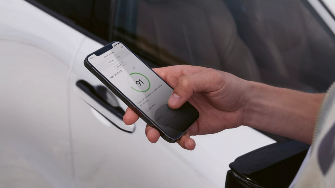 Using the Lexus Digital Key on a smartphone.