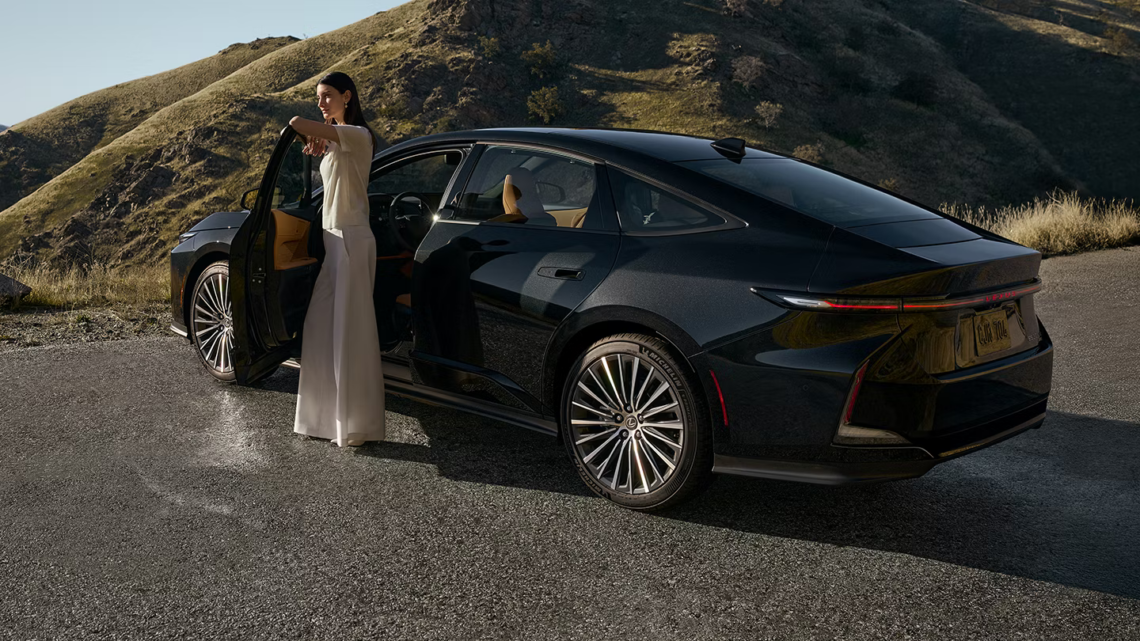 Woman with a 2026 Lexus ES model