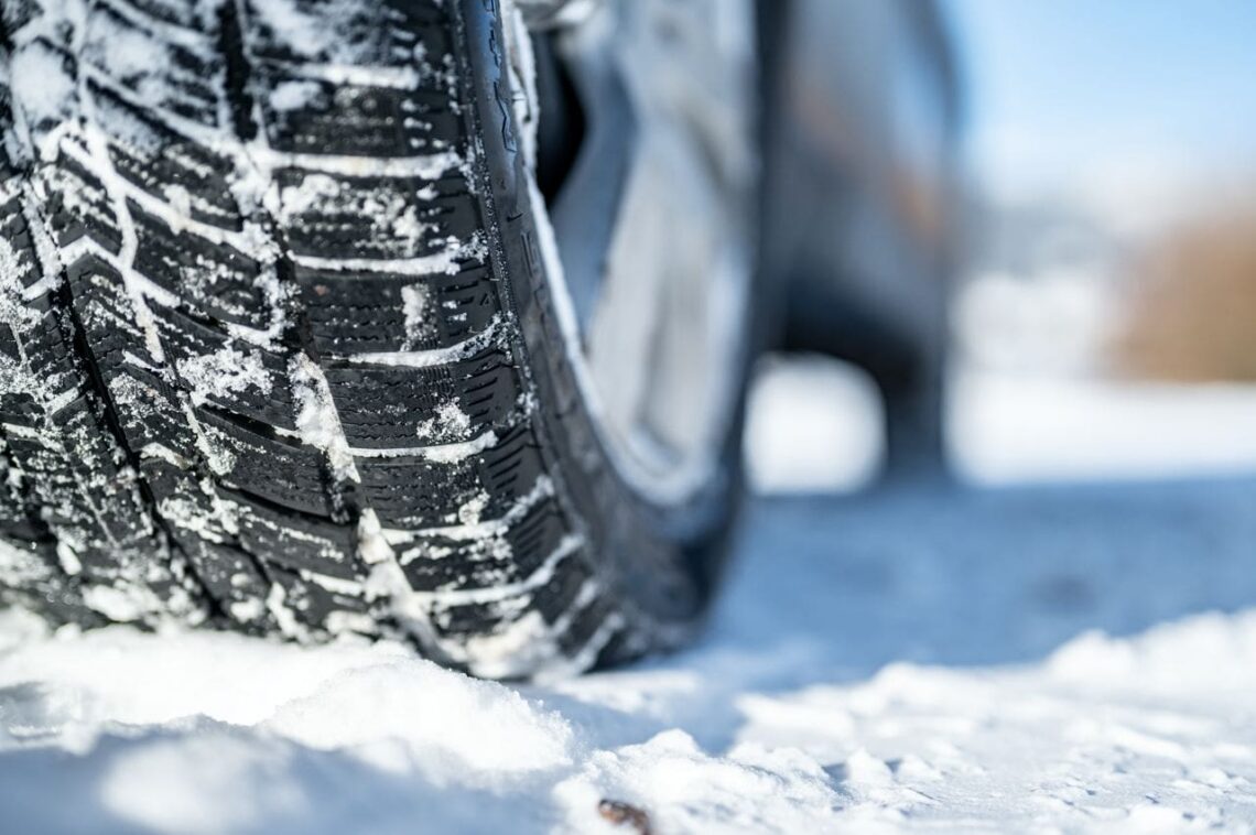 tire in snow
