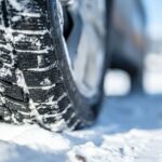 tire in snow